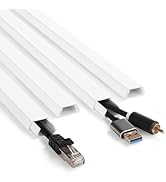 66in YCLYC Wire Covers for Cords Kit, White Wall Cord Hider Hide Cords, Cord Covers for Wires on ...