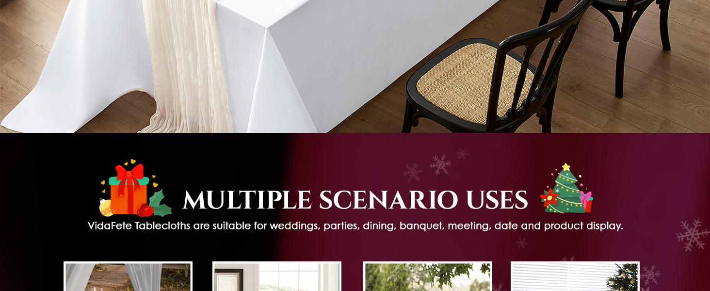 Rectangle Tablecloth Polyester Table Cloth,Stain Resistant and Wrinkle Polyester Dining Table Cover