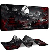 Full Moon Night Gaming Mouse Pad,31.5" x 11.8" XL Keyboard Pads,Waterproof Extended Desk Pad with...