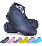 ydfagak Shoe Covers Waterproof Reusable Foldable Not-Slip Rain Shoe Covers with Zipper,Shoe Prote...