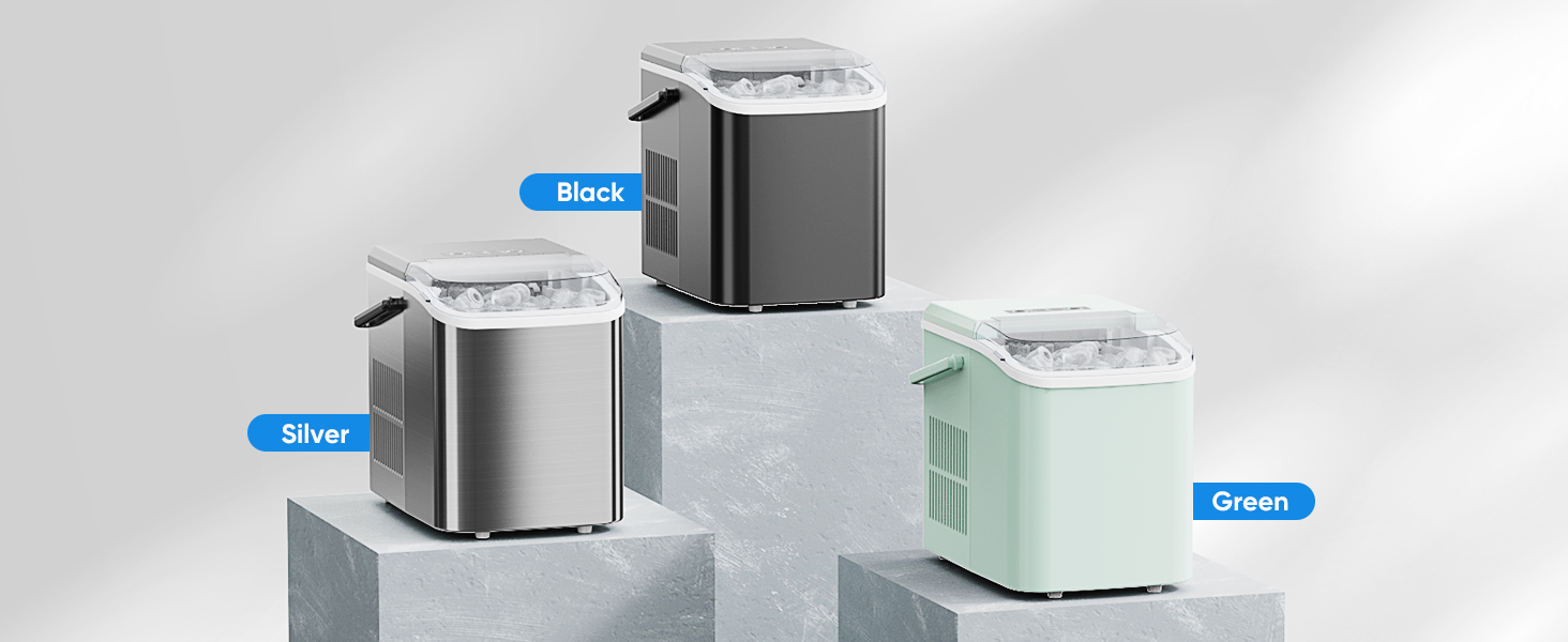 Countertop Ice Maker, Portable Ice Machine Self-Cleaning