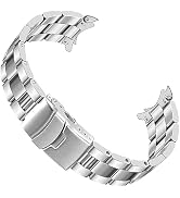 Juntan Stainless Steel Curved Solid End Tapered 20mm 22mm Watch Band Metal Watch Strap Bracelet D...