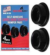 Rubber Door Stopper Bumpers (Pack of 4) Black - Made in USA - Self-Adhesive Wall Protectors. Prev...