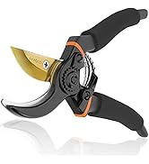 Premium Bypass Pruning Shears for your Garden - Heavy-Duty, Ultra Sharp Pruners w/Soft Cushion Gr...