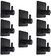 Yukrilt Wall Hooks 15lb(Max) Adhesive Hooks for Hanging, Waterproof Oilproof, Bathroom Kitchen He...