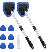 AstroAI Windshield Cleaning Tool, Car Window Cleaner Windshield Cleaner with 8 Reusable and Washa...