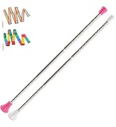 Quynhni Baton Twirling,Baton for Twirling 21 .6 inches Stainless Steel Material with 2 Gymnastics...