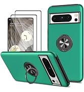 Magnetic Phone Case for Google Pixel 8 pro with 9H Tempered Glass Screen Protectors 2 pcs, Milita...