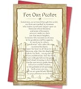 hvdler Poem Pastor Thank You Card, Ministry Appreciation Card for Priest Minister Church Staff, R...