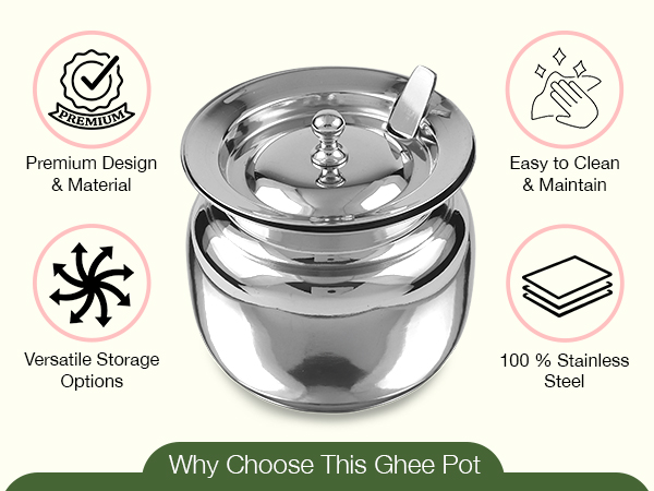 oil pot kitchen steel oil dispenser kitchen small sugar bowl with lid ghee pot