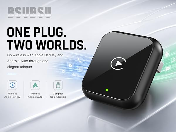 BSUBSU 2-IN-1 Wireless CarPlay Adapter