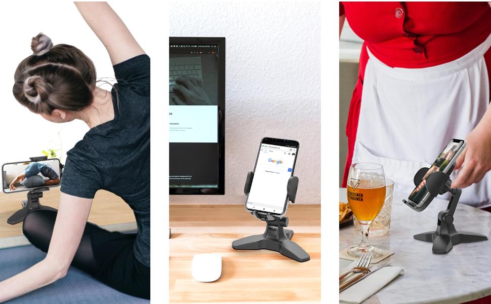 adjustable desktop phone stand