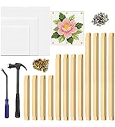 Soleeya 6 Set Needlepoint Stretcher Bars, Canvas Stretcher Bars for Needlework with 100 Tacks, 3 ...