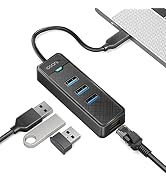 USB C to Ethernet Adapter, iDsonix 3-Port USB 3.0 Hub 5Gbps with RJ45 10/100/1000 Gigabit Etherne...
