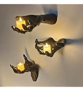 Halloween Decorations 3 Set Creepy Hands with Candles Halloween Wall Decor | Life-Sized Horror Hands