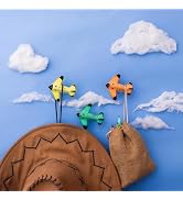 Indian Shelf 3 Aeroplane Hooks with 1 Wood Planks, Decorative DIY Coat Rack Wall Mounted (Screw +...