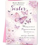 MOROLURU Birthday Card for Sister, Sister Birthday Card, Birthday Gifts for Sister, Beautiful But...