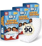 Eli with Love Super Sleepers Baby Diaper Booster Pads - 90 Pads - Overnight Leak Protection - Abs...