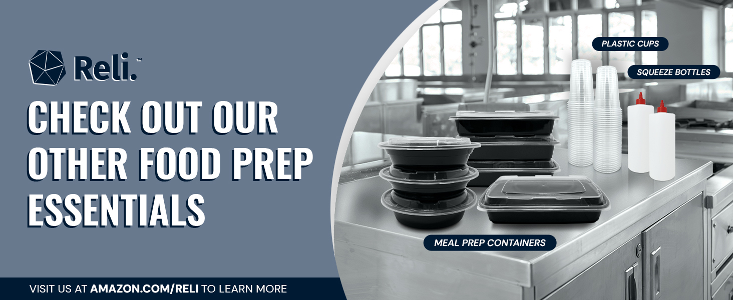 Check out our other food prep essentials. Visit us at .com/reli to learn more.