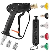 M MINGLE Pressure Washer Gun with Swivel, Universal Power Washer Gun with 3/8'' Quick Connect, M2...