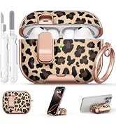 Polislime for AirPods Pro 3 Case 2025, with Safty Lock & Phone Stand for Floral AirPods Pro 3 Gen...