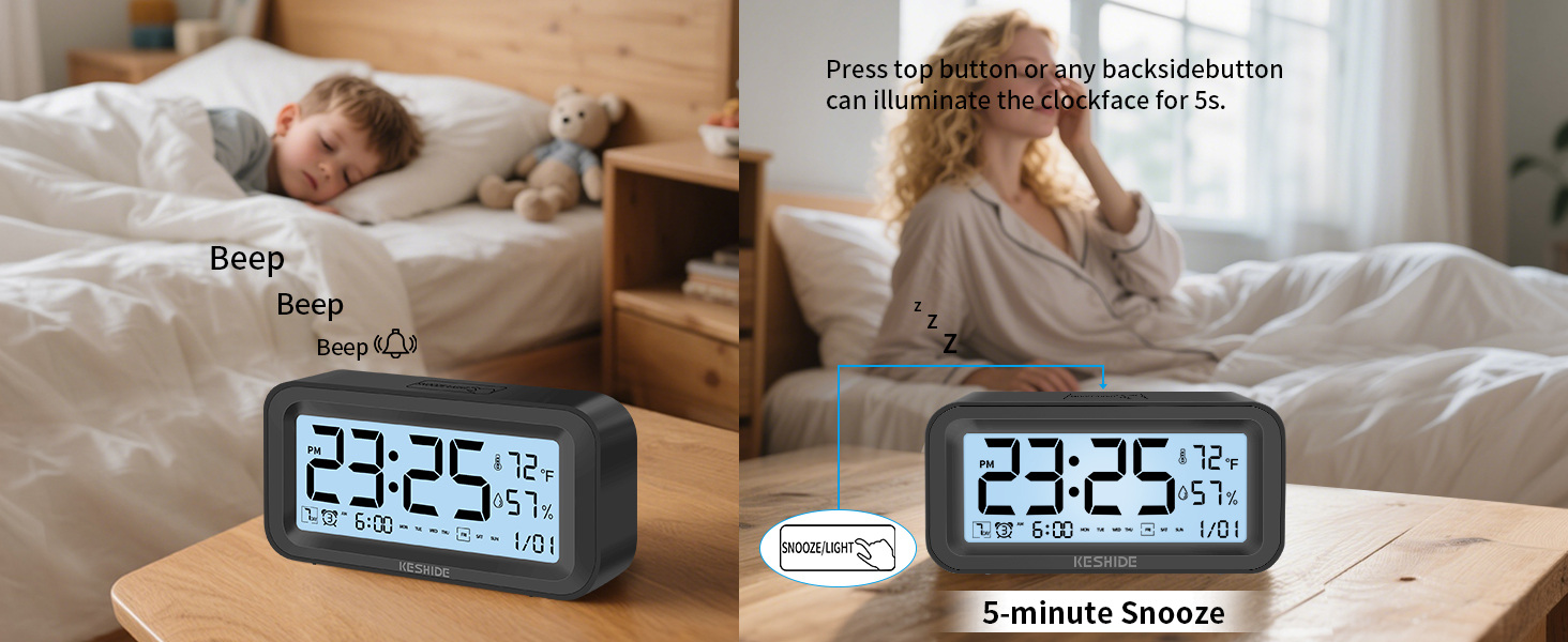 alarm clock battery powered