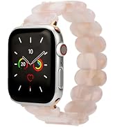MAIRUI Resin Stretchy Watch Band for Women Compatible with Apple Watch 38/40/41mm 42/44/45/49mm T...