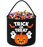 Oeyliz Halloween Candy Bucket Large Halloween Trick or Treat Black Basket | Halloween Candy Bucke...