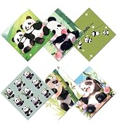CREATCABIN 6 Packs Cute Panda Glasses Cleaning Cloth Microfiber Cloth Soft Multi-Color Cleaner Su...