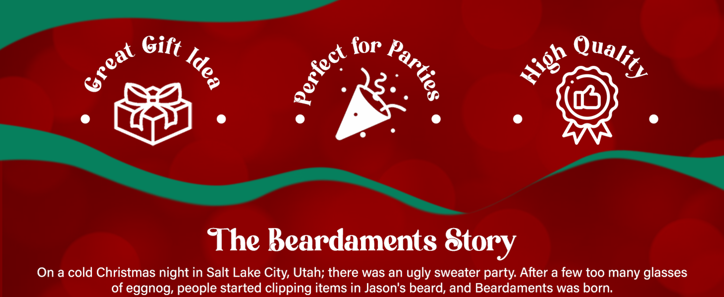 holiday Christmas beards earrings hair ornament lights decoration parties