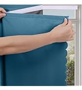 Blackout Curtains Stick On Self Adhesive Black out Thermal Insulation Polyester No Drill Temporar...