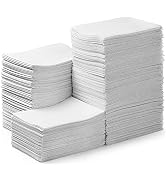JMU 250 Pack Dental Bibs, White Dental Bibs Disposable 3 Ply Waterproof Tattoo Bibs Table Covers ...