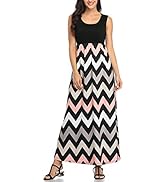 Mommy Jennie Women's Summer Dresses Loose Floral Print Sleeveless Maxi Dress