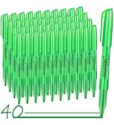coruscant Green Highlighter,40 Packs of highlighters, Chisel Tip Marking, Quick Drying, No Bleed ...