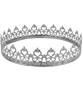 ACO-UINT King Crown Prince Crown for Men Full Round Hair Band for Men Black Headband for Birthday...