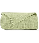 BOUTIQUO 100% Cotton Bed Blanket, Breathable Thermal Blanket Full - Queen Size, Soft Honeycomb Wa...