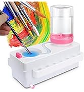 Paint Brush Cleaner, Paint Brush Rinser with Drain and Brush Holder, Paint Brush Washer Water Rec...