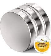 Strong Neodymium Disc Magnets – Rare Earth Round Magnets 33 mm (1.3 inch) – Heavy Duty Neodymium ...