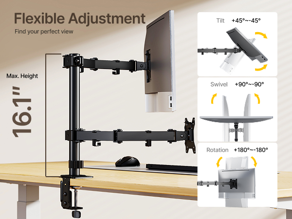 dual monitor stand