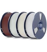 SUNLU 4KG Marble PLA Filament Bundle 1.75mm, Realistic Stone Veining & Matte Finish, 3D Printer F...