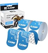 GJUMP Kinesiology Tape, 40 Count Precut Strips 2 Rolls, Original Cotton Elastic Athletic Tape for...