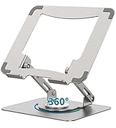 SOUNDANCE Laptop Stand with 360° Rotating Base, Ergonomic Computer Riser for Desk, Adjutable Heig...