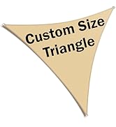 Amgo Custom Size Triangle Sun Shade Sail Order to Make Canopy Awning AGSLR, 200GSM Heavy Duty, 95...