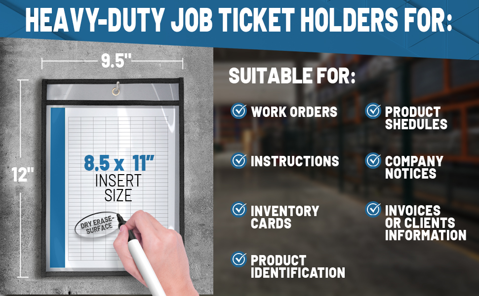 job ticket holders 8.5x11