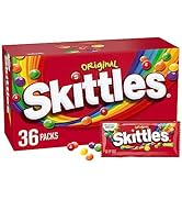 SKITTLES Original Chewy Candy, Full Size 2.17 oz Individually Wrapped Packs of Full Size Candies ...