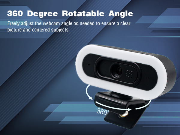 360° rotatable webcam, focuses in all directions