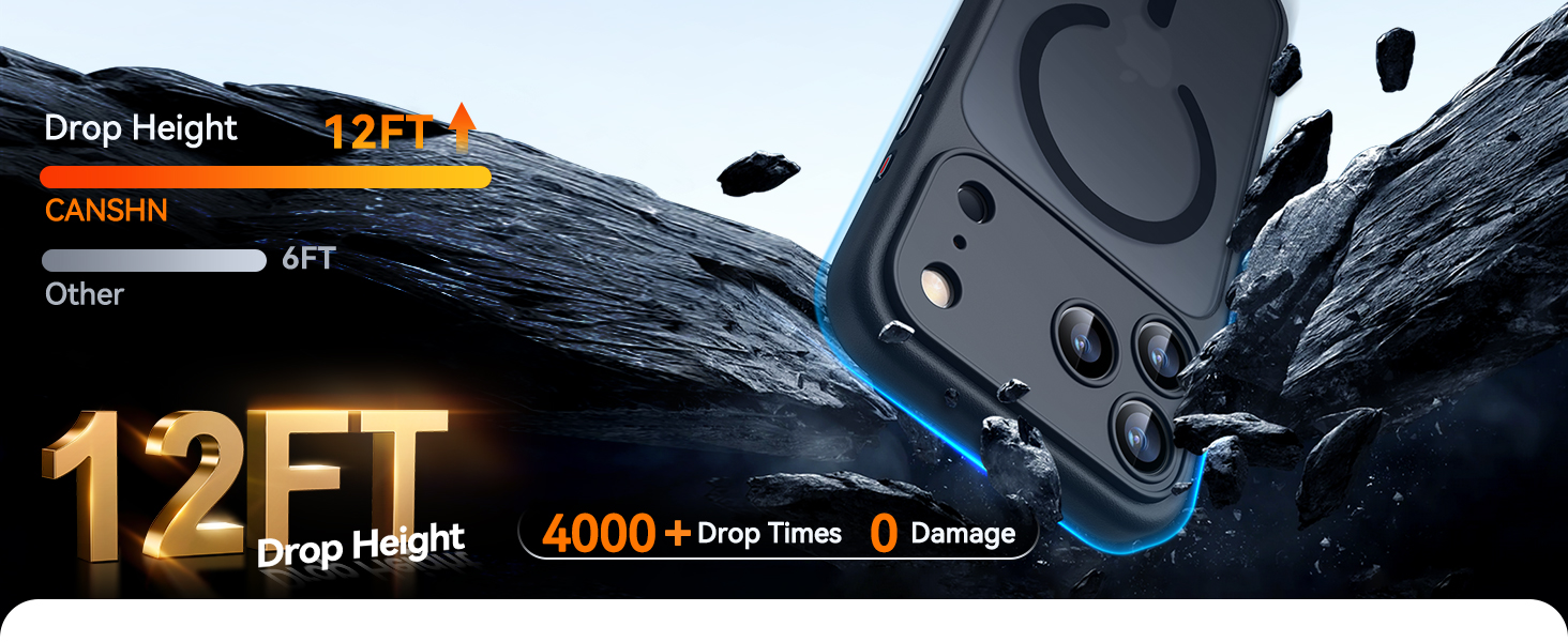 Full Coverage Camera Protection Magnetic Shockproof Compatible with iPhone 18 Pro Case 6.3 inch