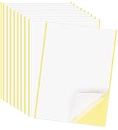ACFELLE 10 Sheets Double Sided Adhesive Tape, A4 Size Clear Arts Craft DIY Strong Sticky Arbitrar...