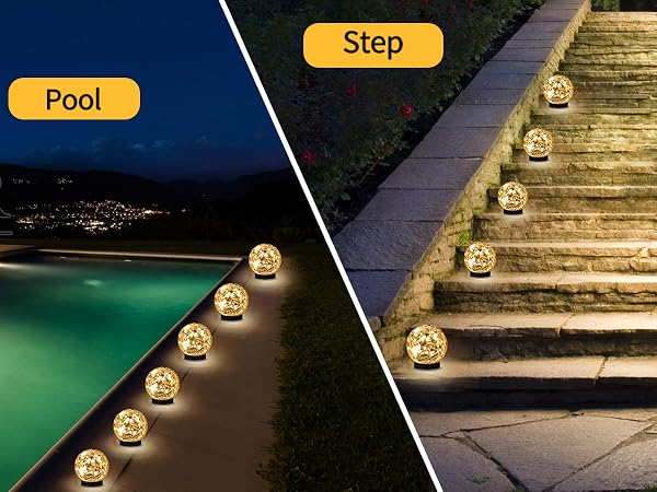 Solar Globe Lights Outdoor Waterproof