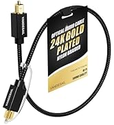 VANDESAIL Digital Optical Audio Cable 1FT/0.3M Nylon Braided Fiber Optical Cable for Soundbar,TOS...